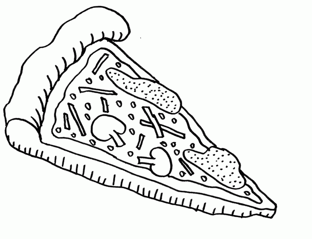 Plansa de colorat cu Pizza 9 32